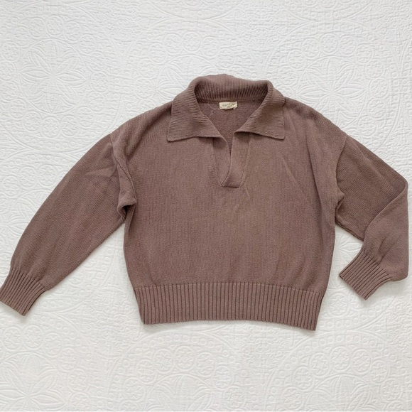 Sister Katie Sweaters - Sister‎ Katie Diana Sweater Polo, Taupe